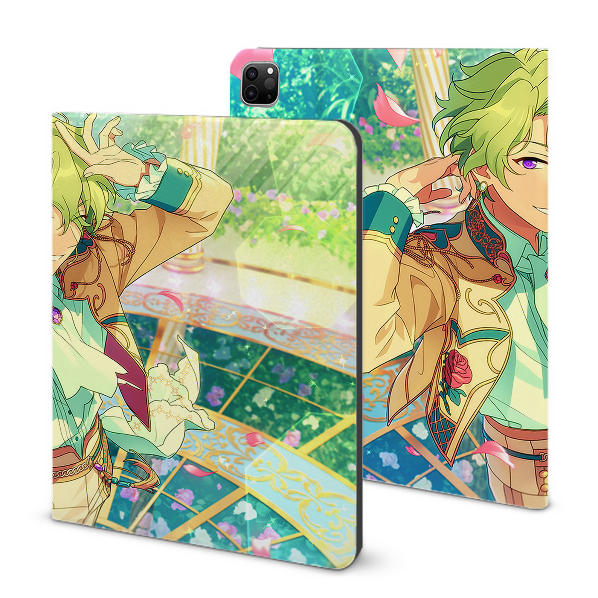 （画像用） あんさんぶるスターズ! Ensemble Stars IPad ケース ブック型 PUレザー TPU 耐衝撃 軽量 薄型 ペン収納なし 全面保護 IPad 各モデル対応